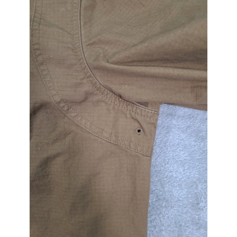 CE Schmidt Brown Ripstop Button Up Shirt Workwear Mens Size‎ XL Heavyweight - Picture 6 of 8